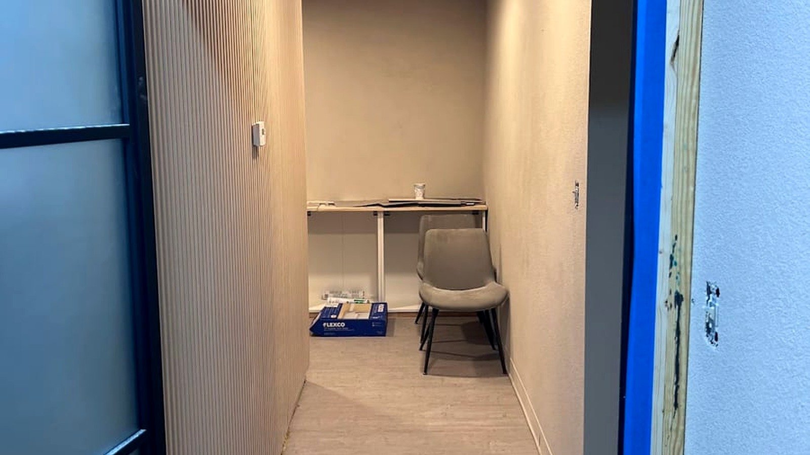 After drywall repair — finished wall in a Tampa home