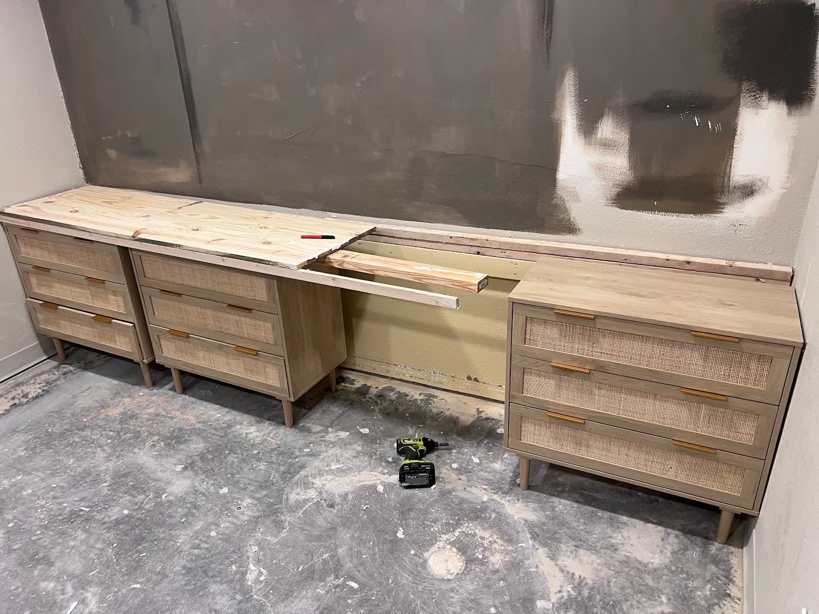 Built-in cabinet and dresser work by Handyman Pros FL crew in a Tampa home